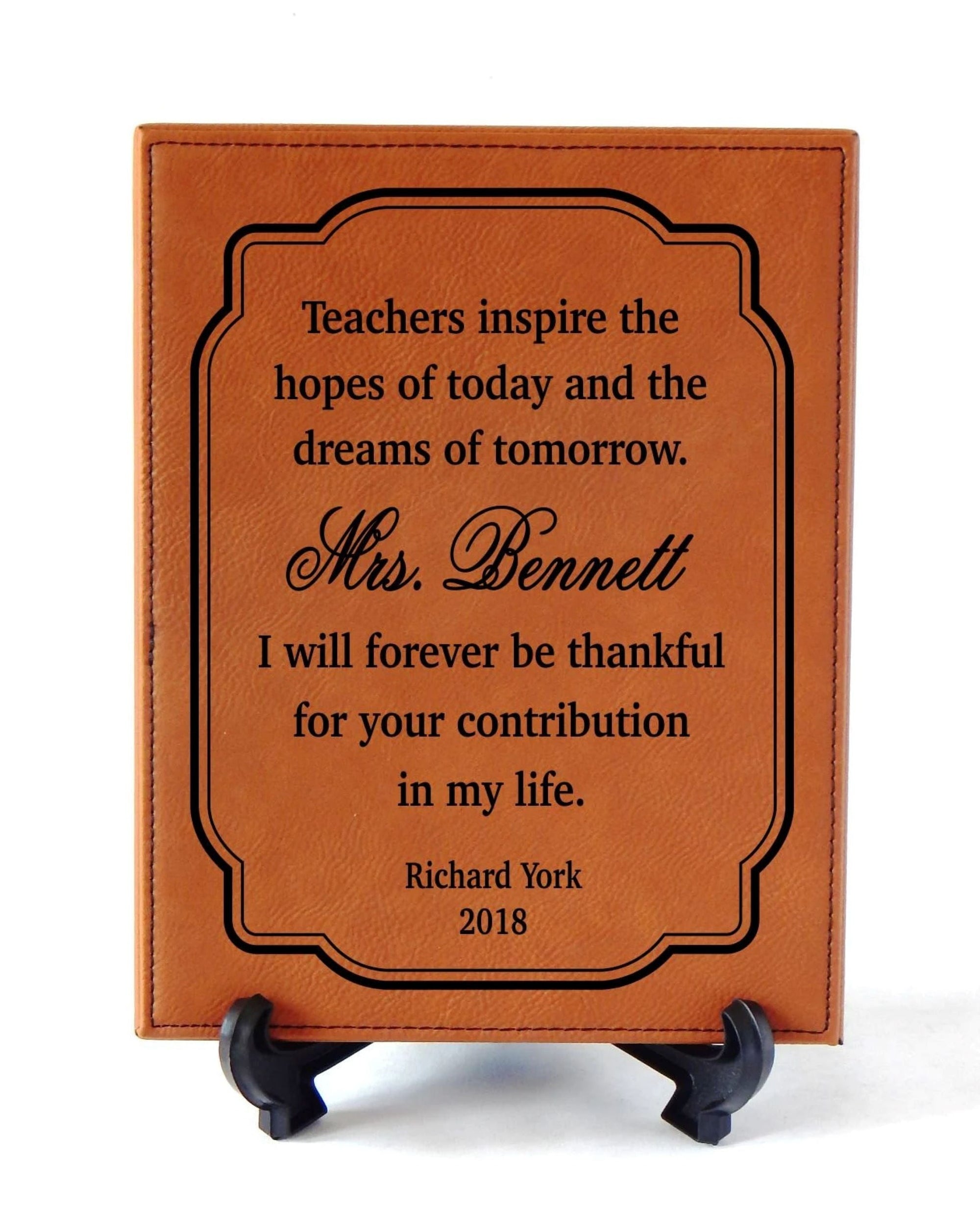 Teacher Appreciation Gift | Personalized Preschool Teacher Engraved Plaque