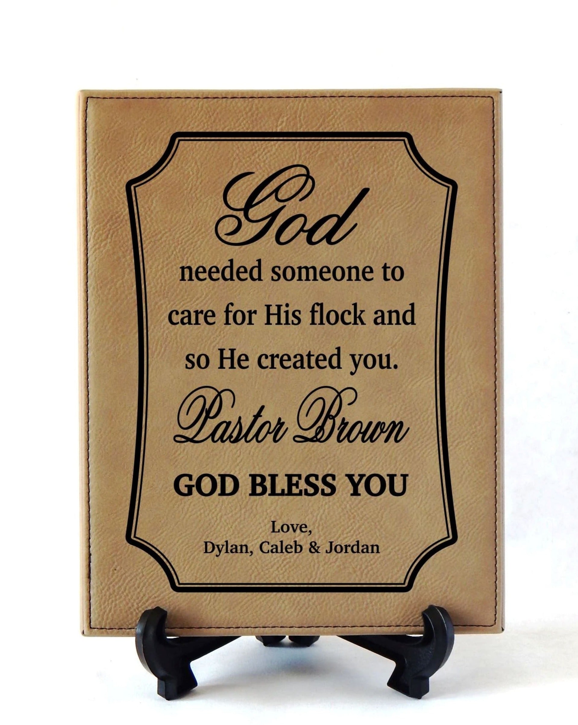 Pastor Appreciation Gift | Thank You Gift for Priest | Personalized Engraved Plaque