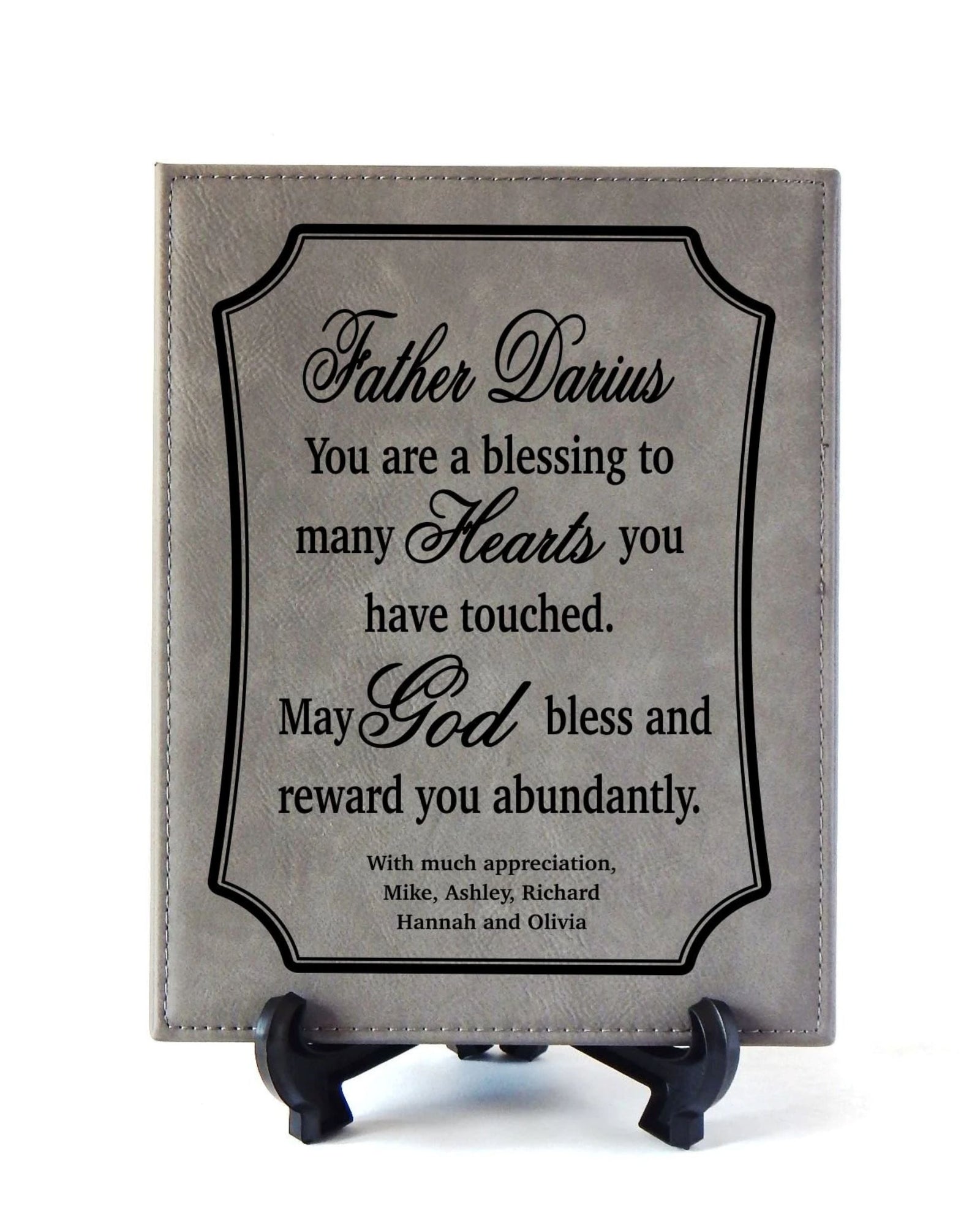 Personalized Engraved Plaque Catholic Priest Gift: Custom Bishop Wood Sign
