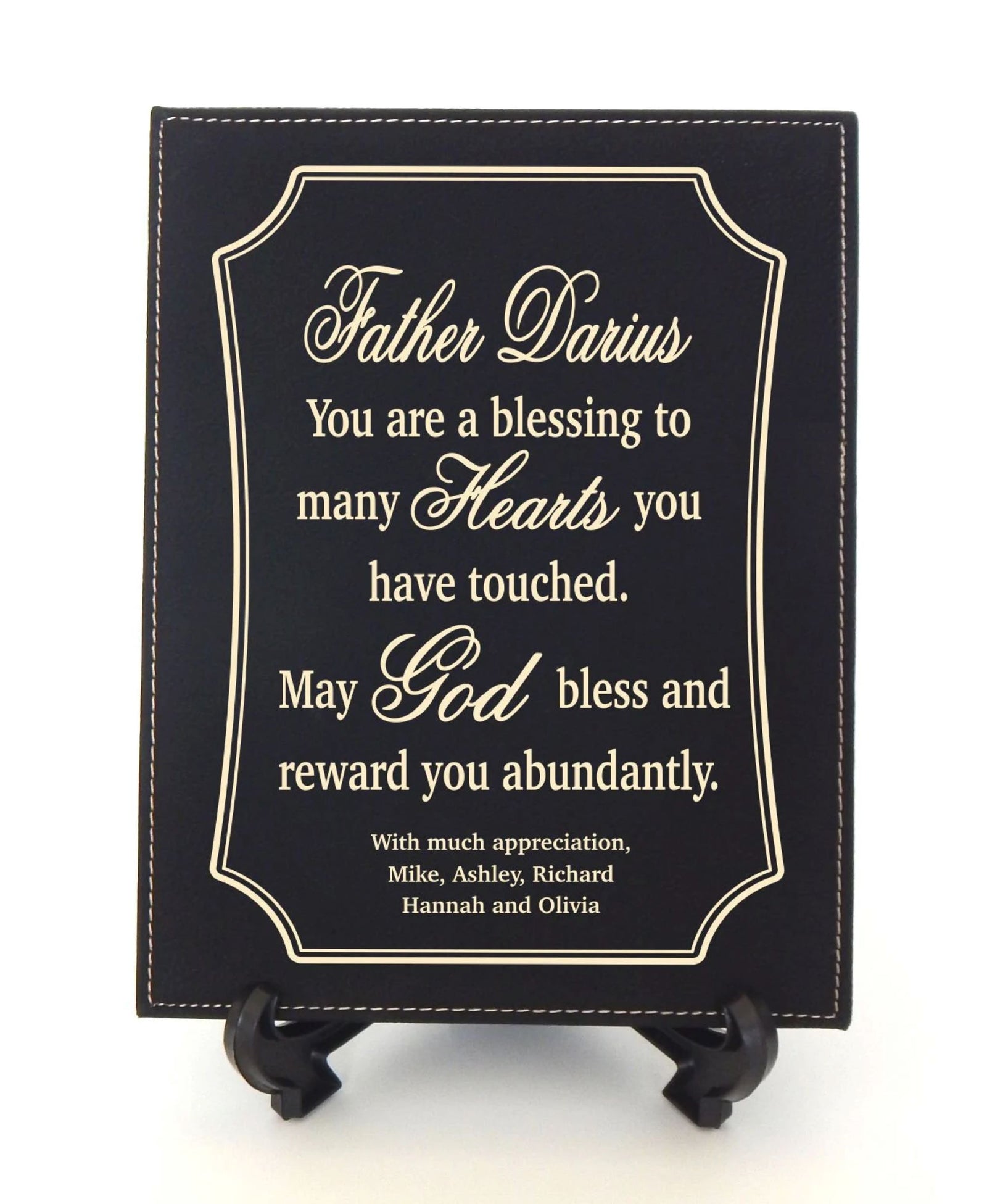 Personalized Engraved Plaque Catholic Priest Gift: Custom Bishop Wood Sign