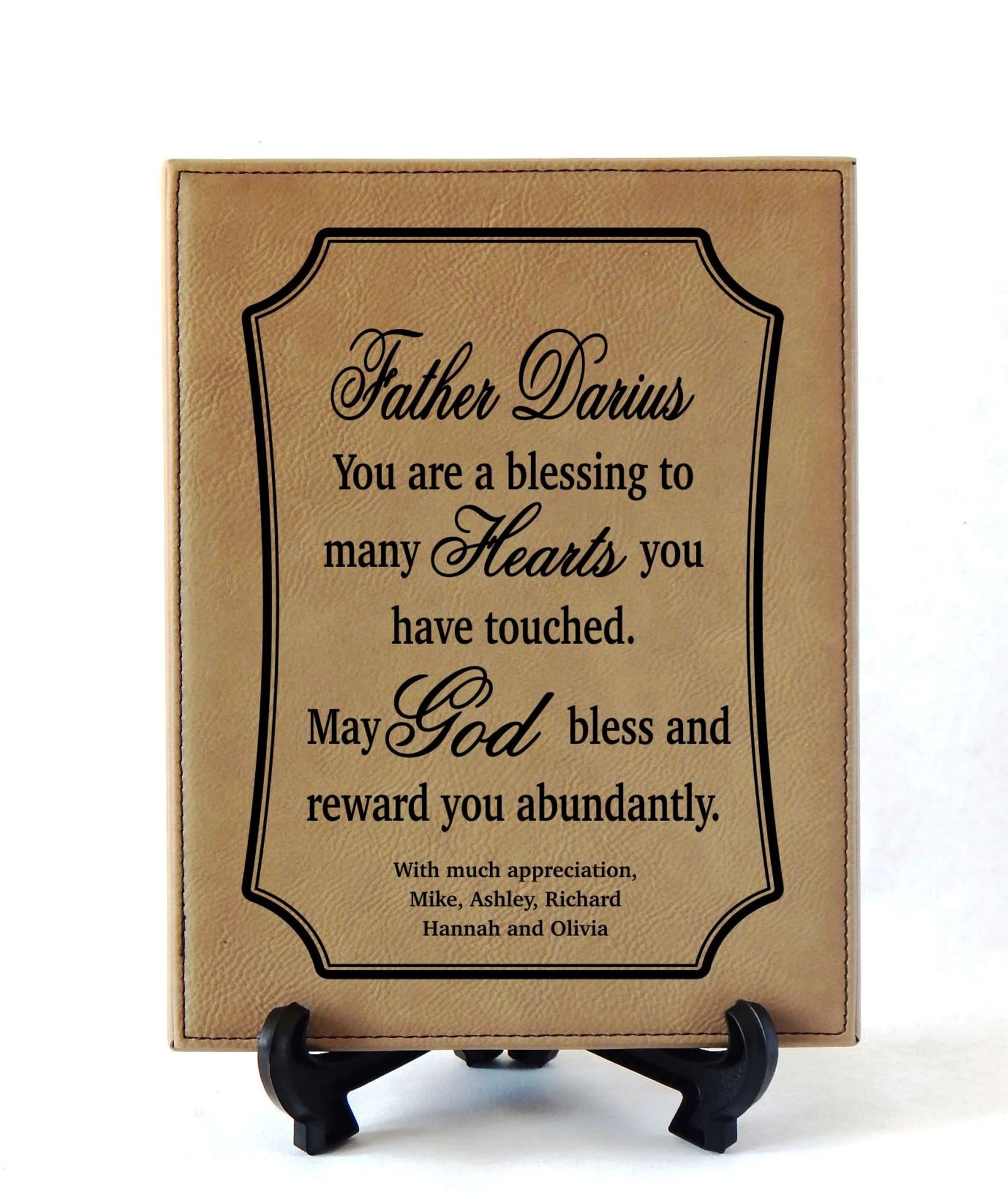 Personalized Engraved Plaque Catholic Priest Gift: Custom Bishop Wood Sign