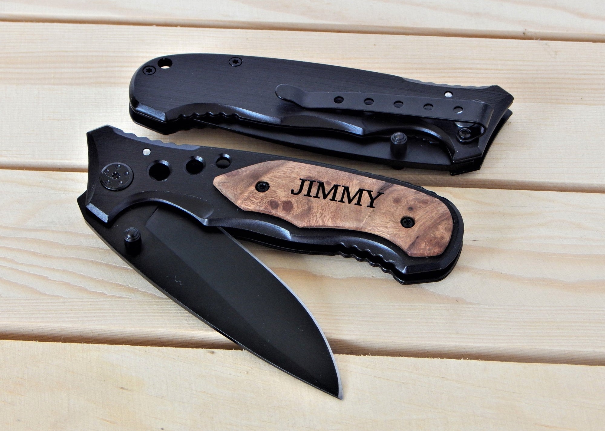 Personalized Knife Gift for Groomsmen | Custom Engraved Folding Pocket Knife