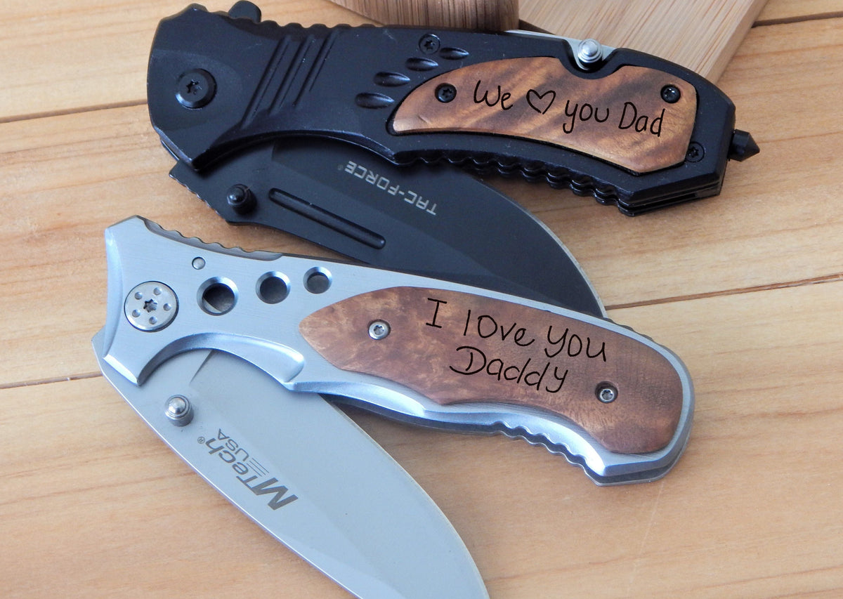 Handwriting Pocket Knife for Dad | Father&#39;s Day Custom Handwritten Gift