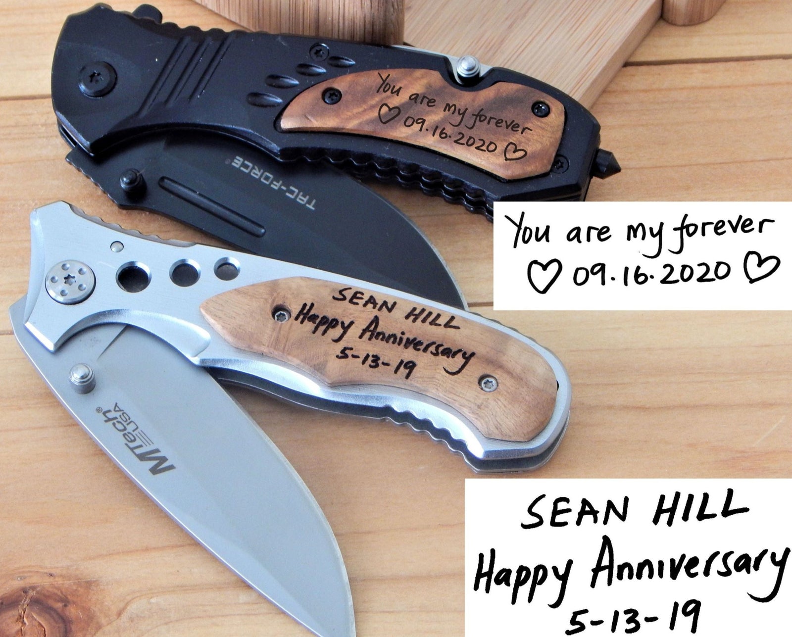 Handwriting Engraved Knife Gift for Men - Boyfriend Handwritten Pocket Gifts