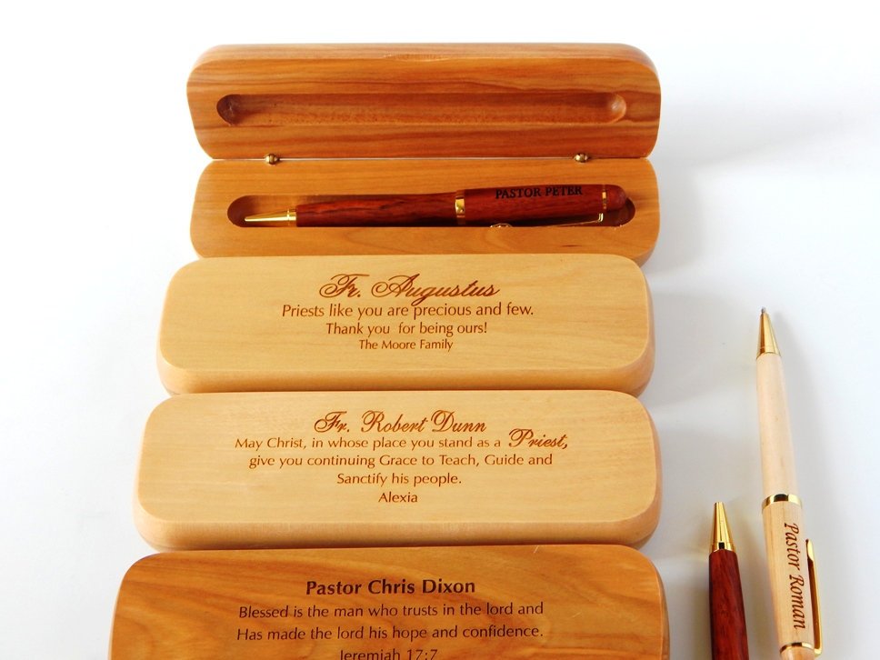 Best Grandpa Ever Gift - Wedding Gifts for Him from Groom and Bride - Personalized Wooden Pen
