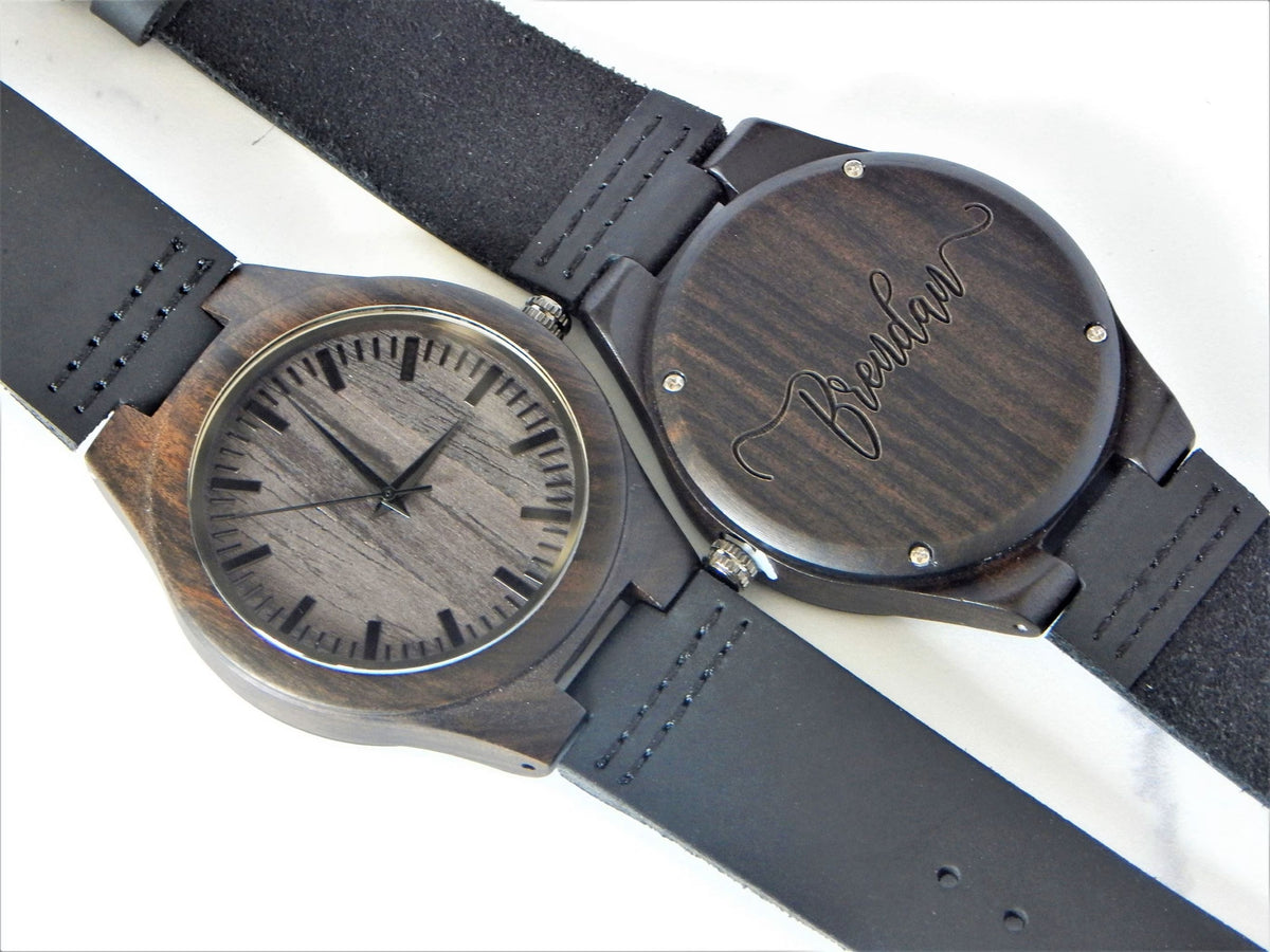 Engraved Watches for Men | Custom Wood Watch