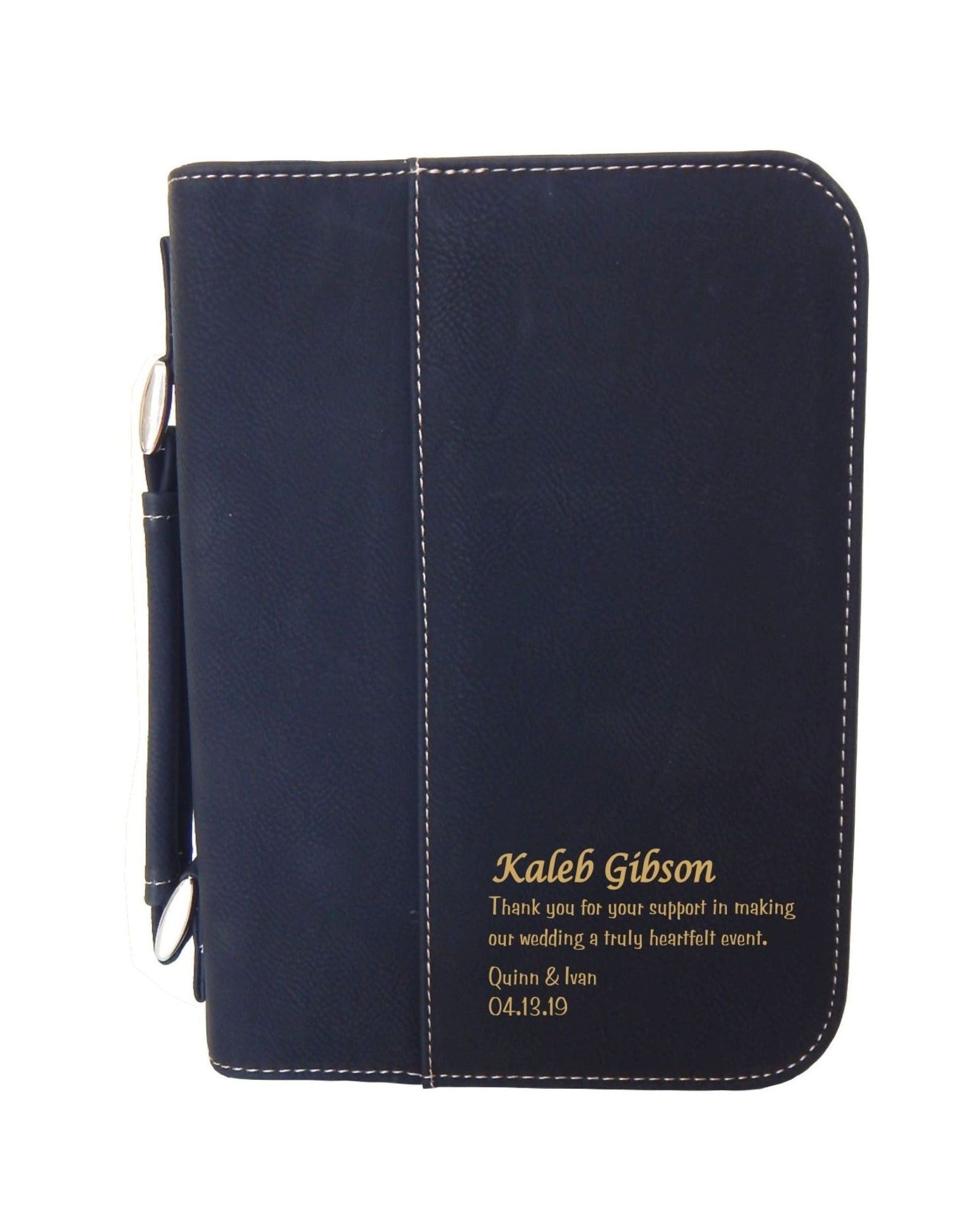 Wedding Officiant Gift for Pastor | Priest Personalized Engraved Bible Cover