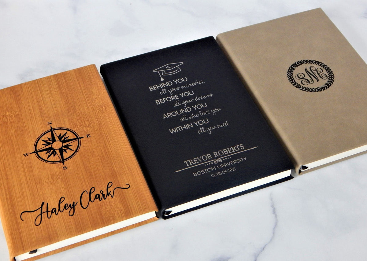 Personalized Hardcover Notebook  | Leather Journal with logo