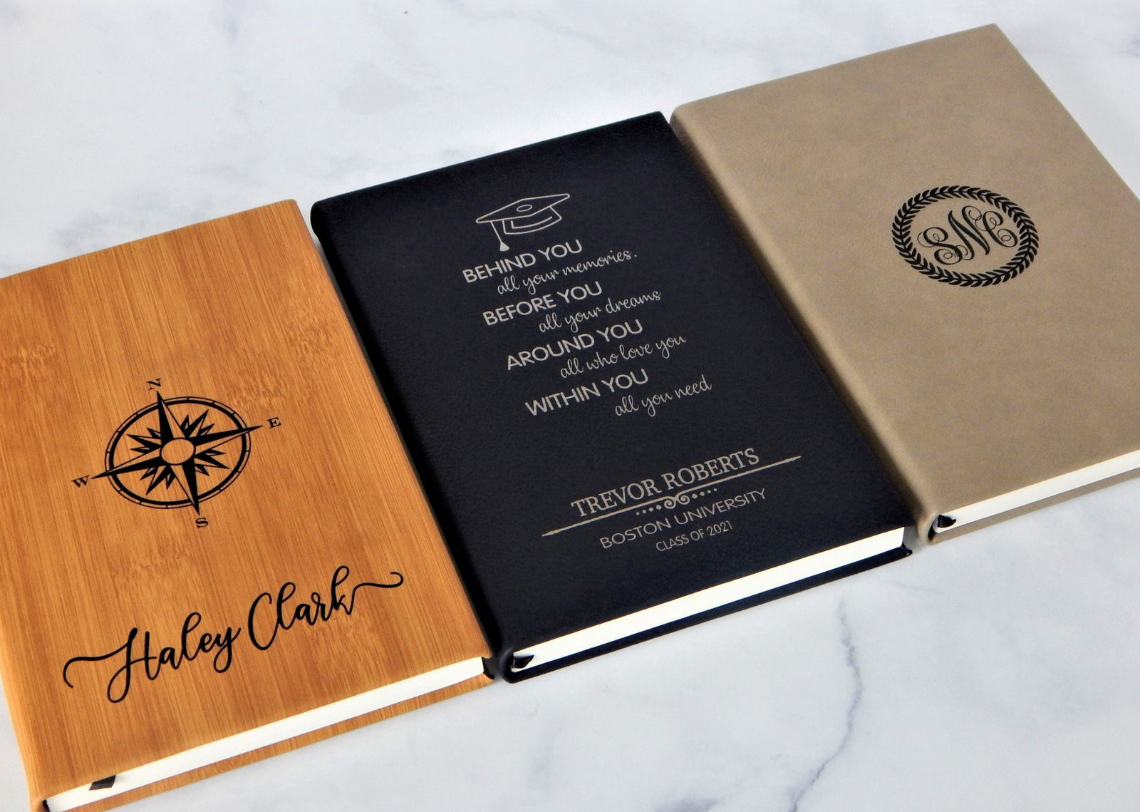 Personalized Hardcover Notebook  | Leather Journal with logo