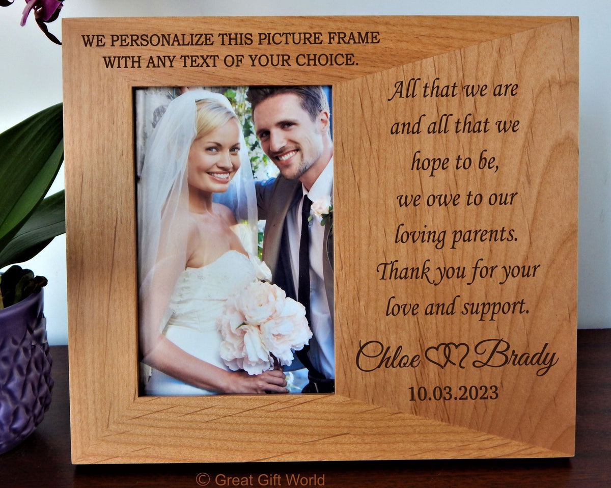 Rustic Personalized Picture Frame | Custom Engraved Photo Frames  4x6  5x7