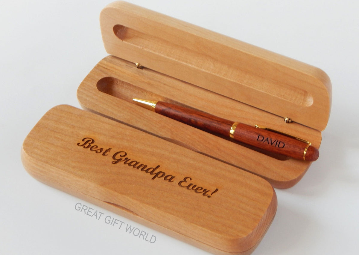 Best Grandpa Ever Gift | Personalized Wooden Pen