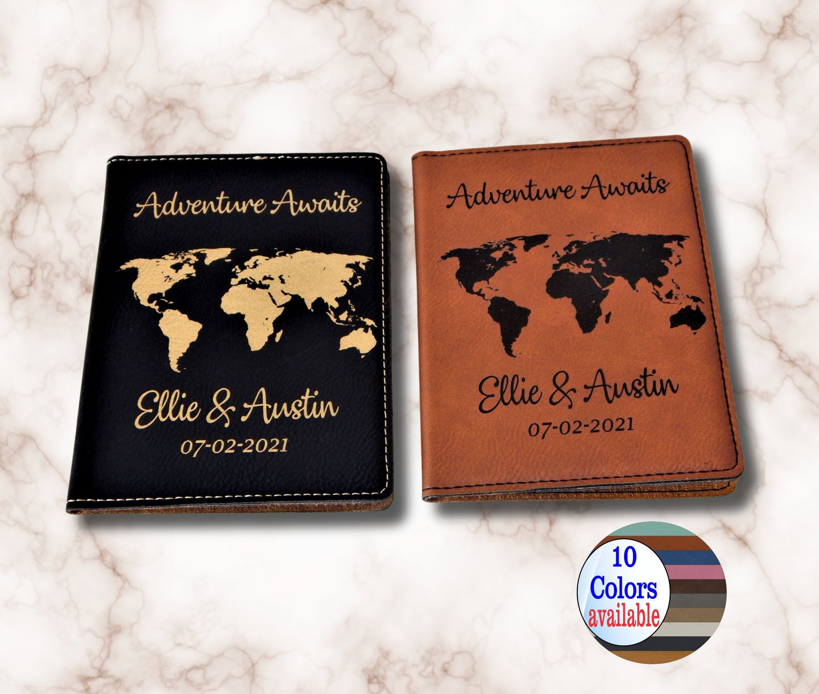 Personalized Wedding gift for Couple | Custom Passport Holder