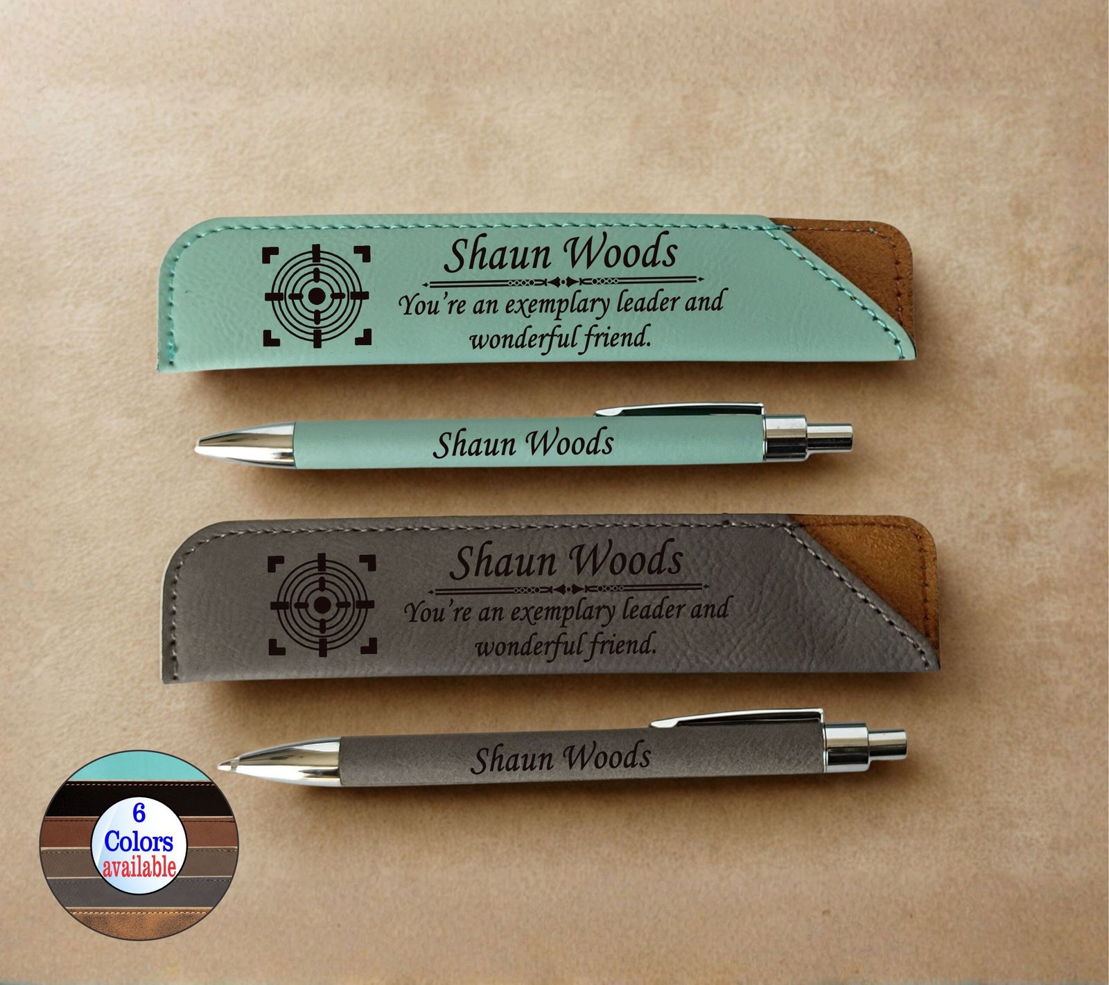Engraved Supervisor Thank You Leather Pen and Sleeve Gift LPC16
