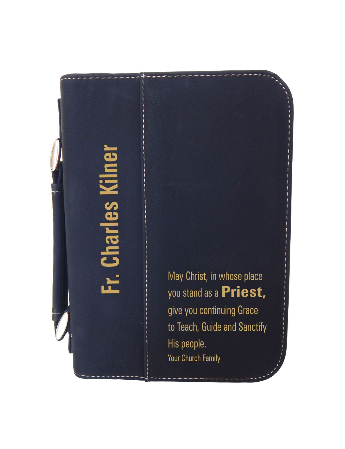 Personalized Leather Bible Cover Gift for Priest, BCL010