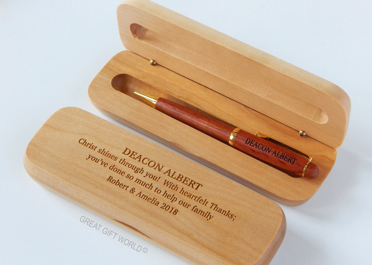 Personalized Wooden Pen Deacon Appreciation Gift