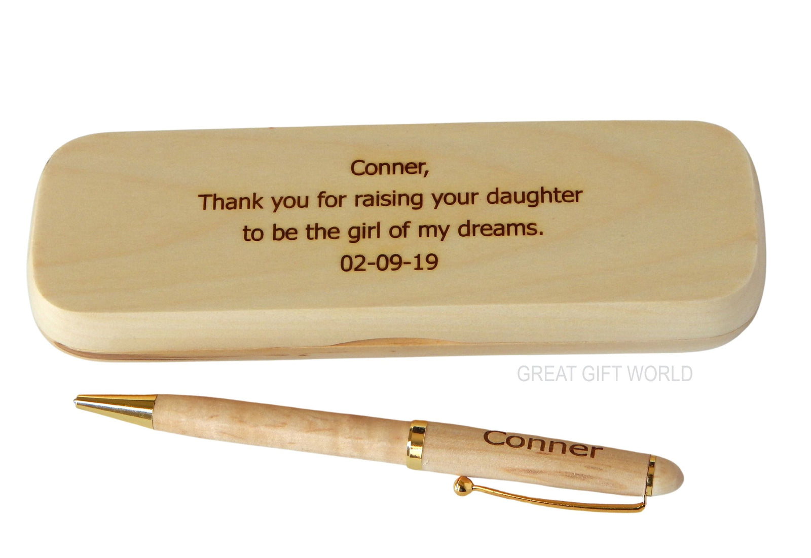 Personalized Wooden Pen | Father of the Bride Gift from Groom