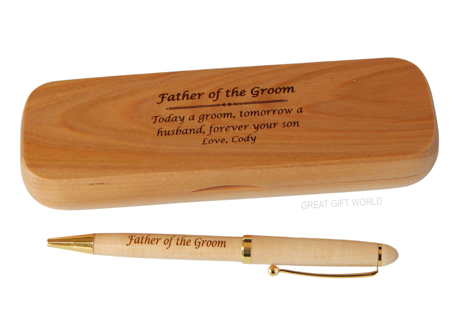 Father of the Groom Gift | Wooden Pen for Dad from Son