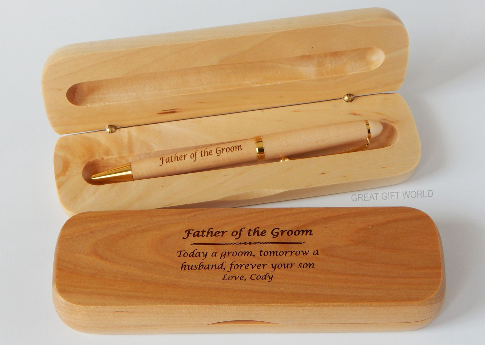Father of the Groom Gift | Wooden Pen for Dad from Son