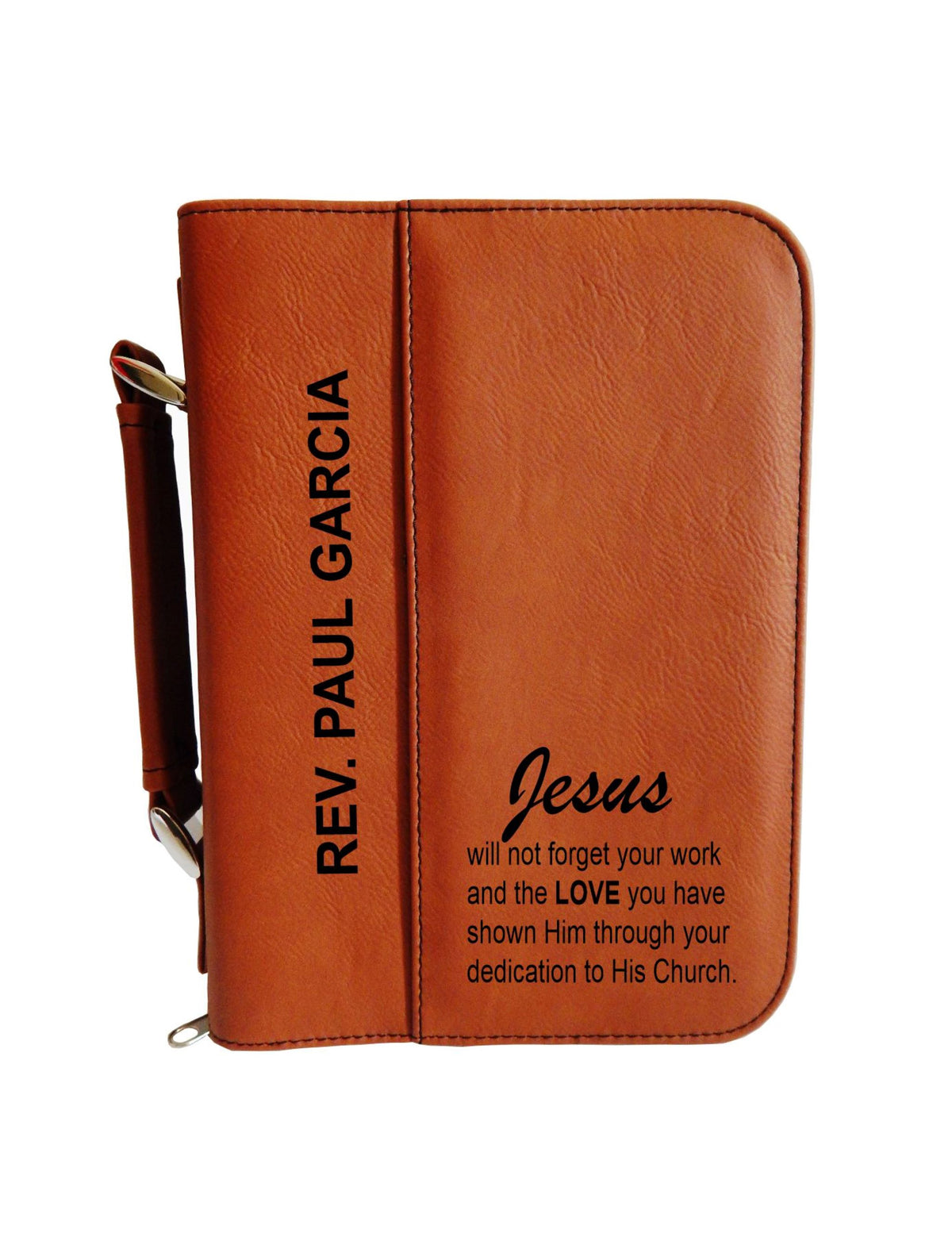 Personalized Engraved Leather Bible Cover: Priest Ordination Gift BCL040