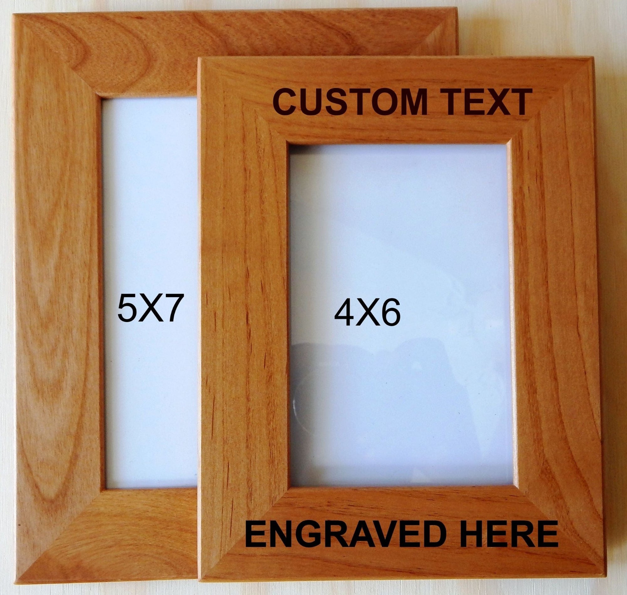 Personalized Picture Frame | Custom Engraved Wood Photo Frame for Wedding