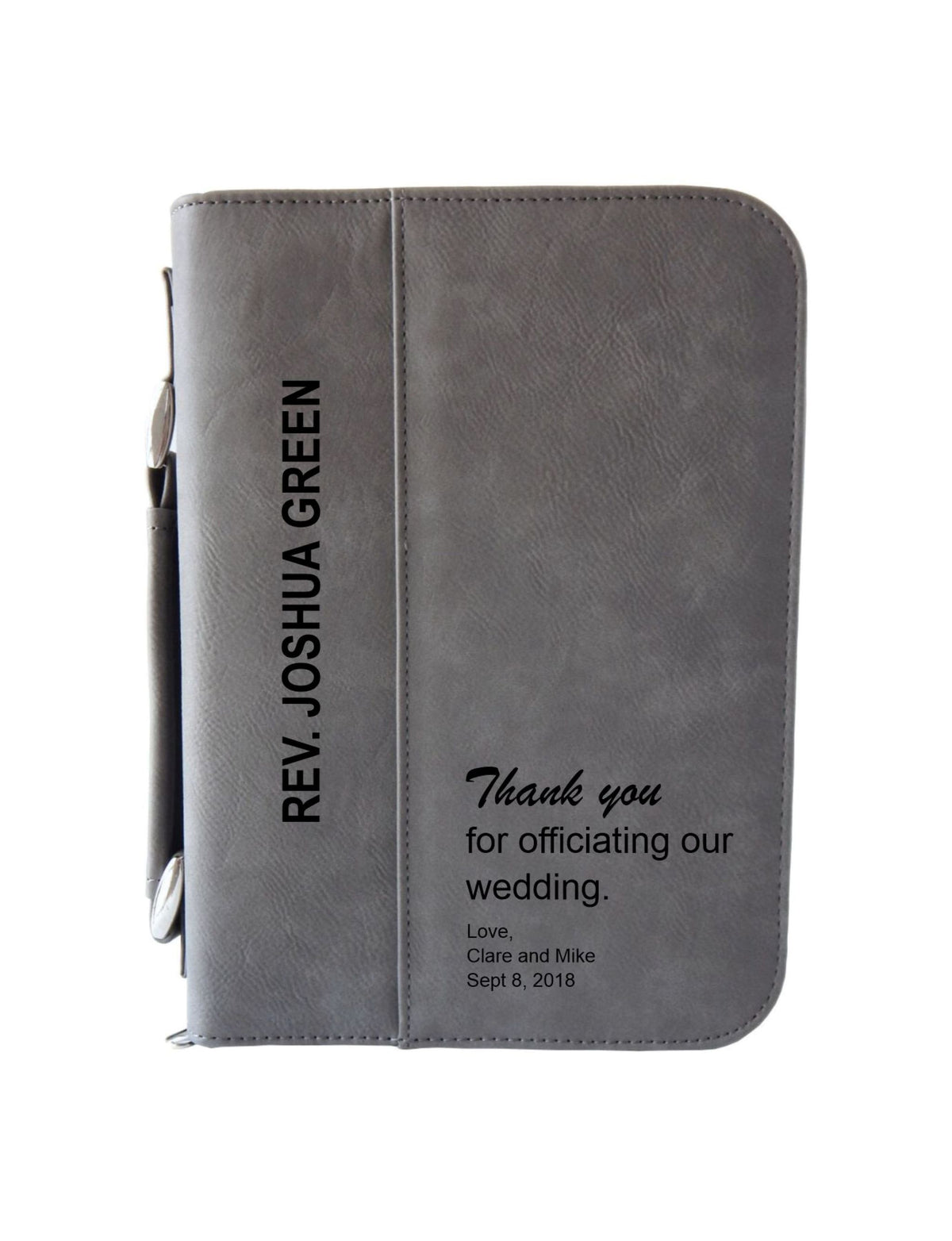 Wedding Officiant Gift | Personalized Gifts for Priest | Thank You Pastor Bible Cover