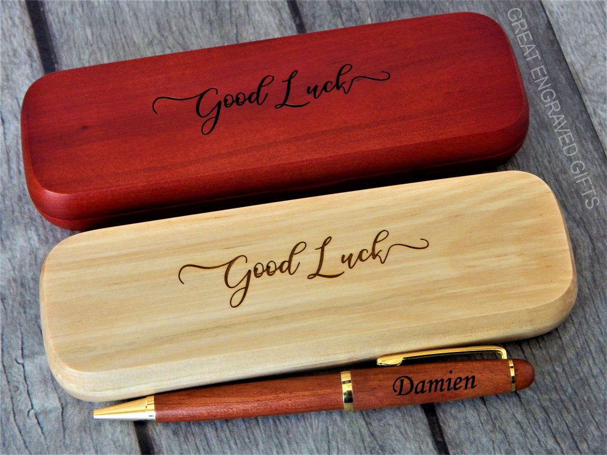 Personalized Wood Pen Set | Engraved Thank You Gift for Boss WMPEN60