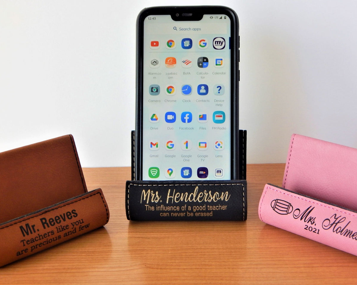 Personalized Phone Stand for Desk: Teacher Appreciation Gift
