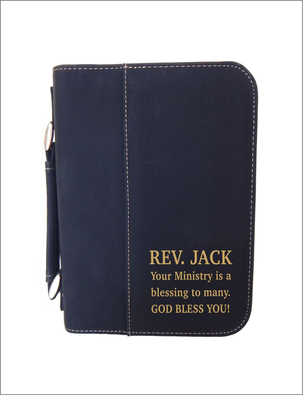 Leather Bible Case Pastor Gift: Custom Priest Ordination Bible Cover   BCL032