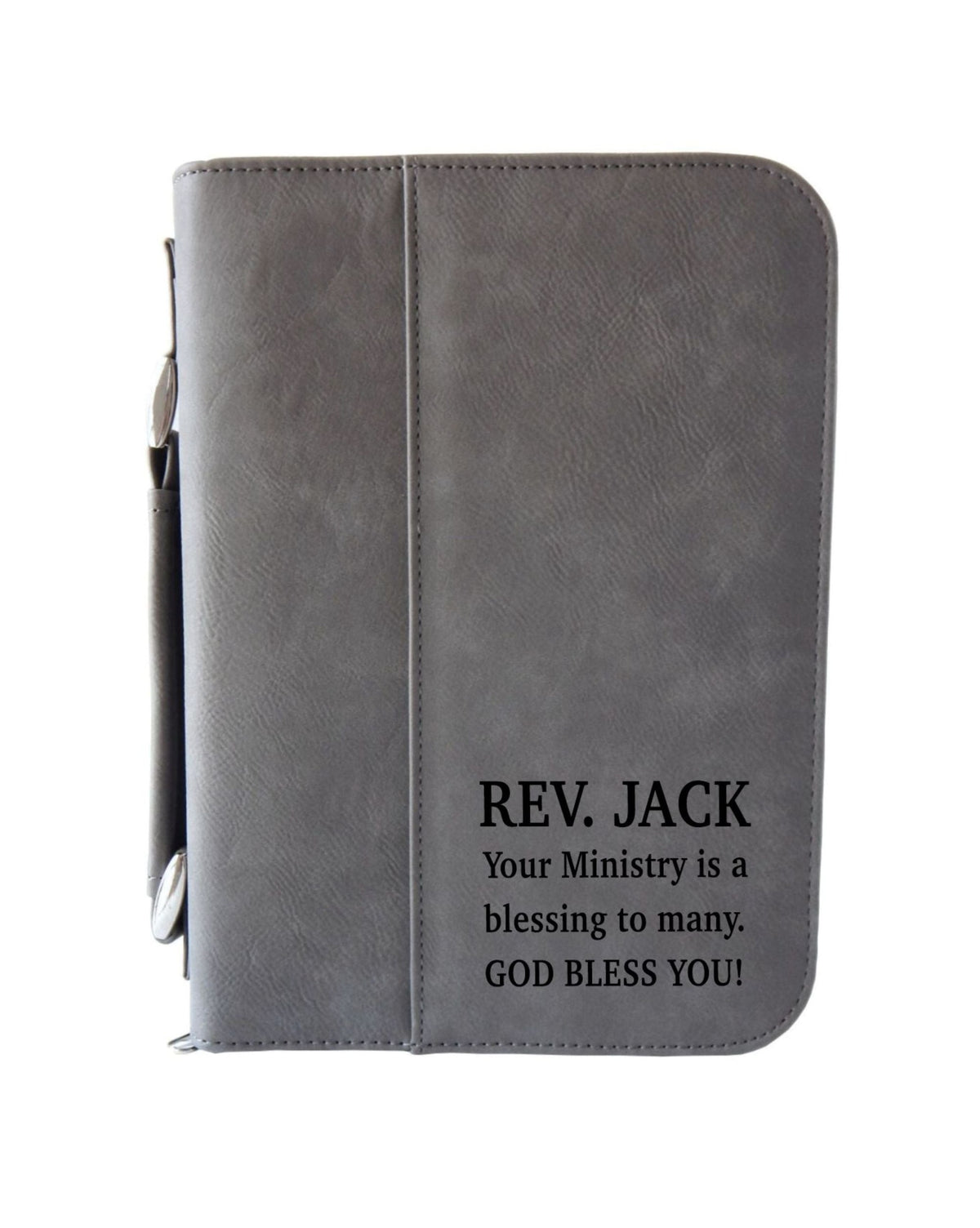 Leather Bible Case Pastor Gift: Custom Priest Ordination Bible Cover   BCL032