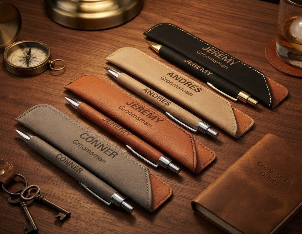 Personalized Leather Principal Pen & Sleeve Set | Teacher Appreciation Gift LPC07