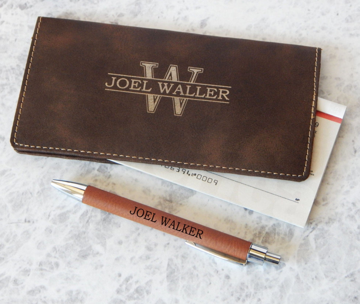 Personalized Dad Checkbook Holder | Custom Husband Cover Gift CBD1