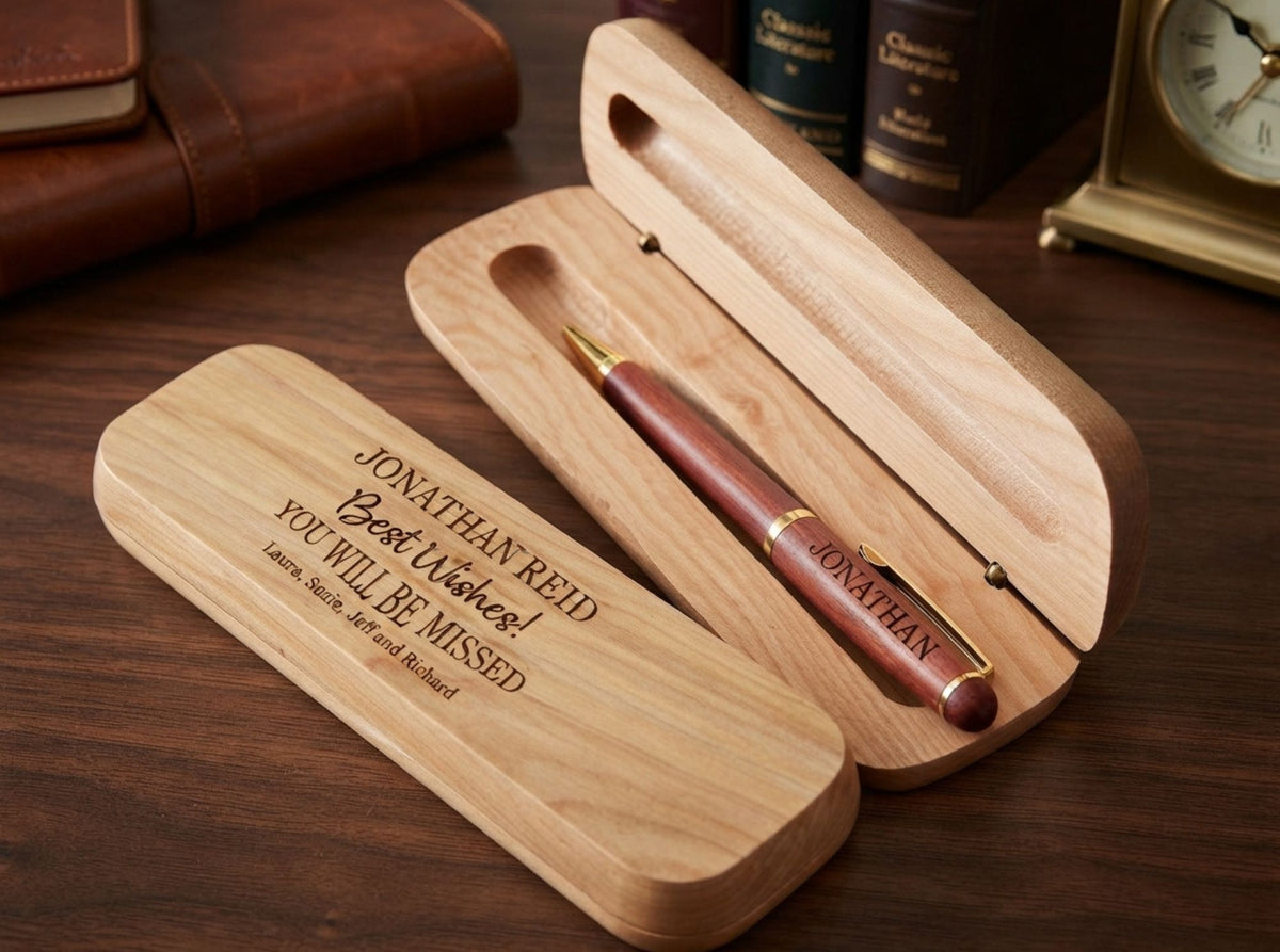 Personalized Farewell Gift for Boss | Engraved Coworker Wood Pen WMPEN44