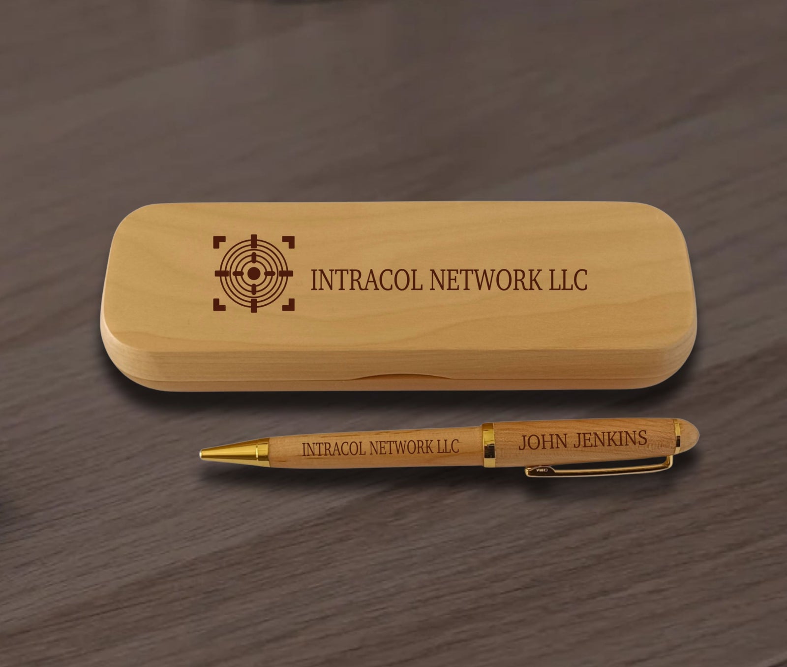 Engraved Luxury Corporate Gift | Personalized Wooden Pen Set WMPEN120