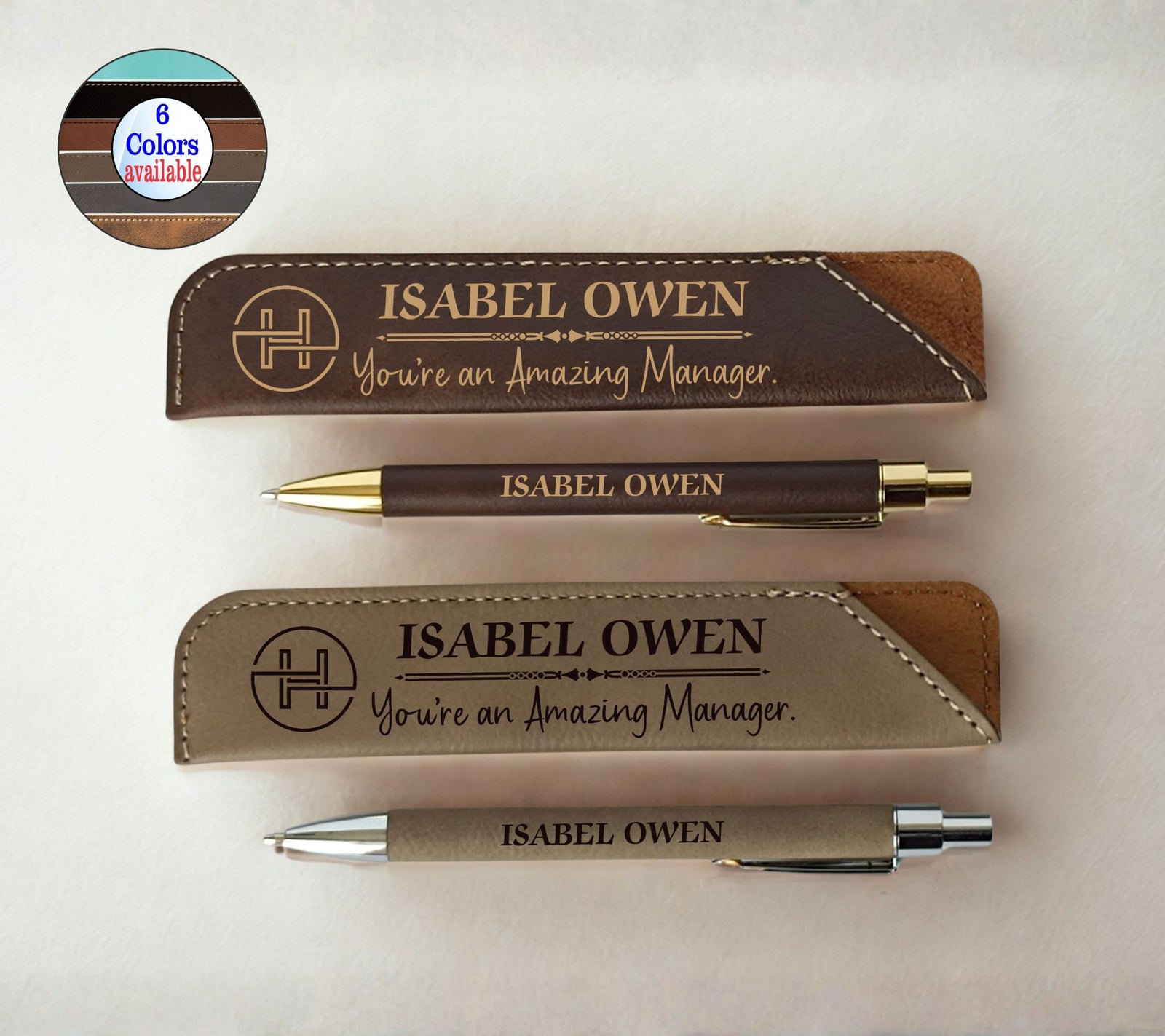 Personalized Leather Pen Wedding Gift | Father of Bride, Groom & Parents LPC037