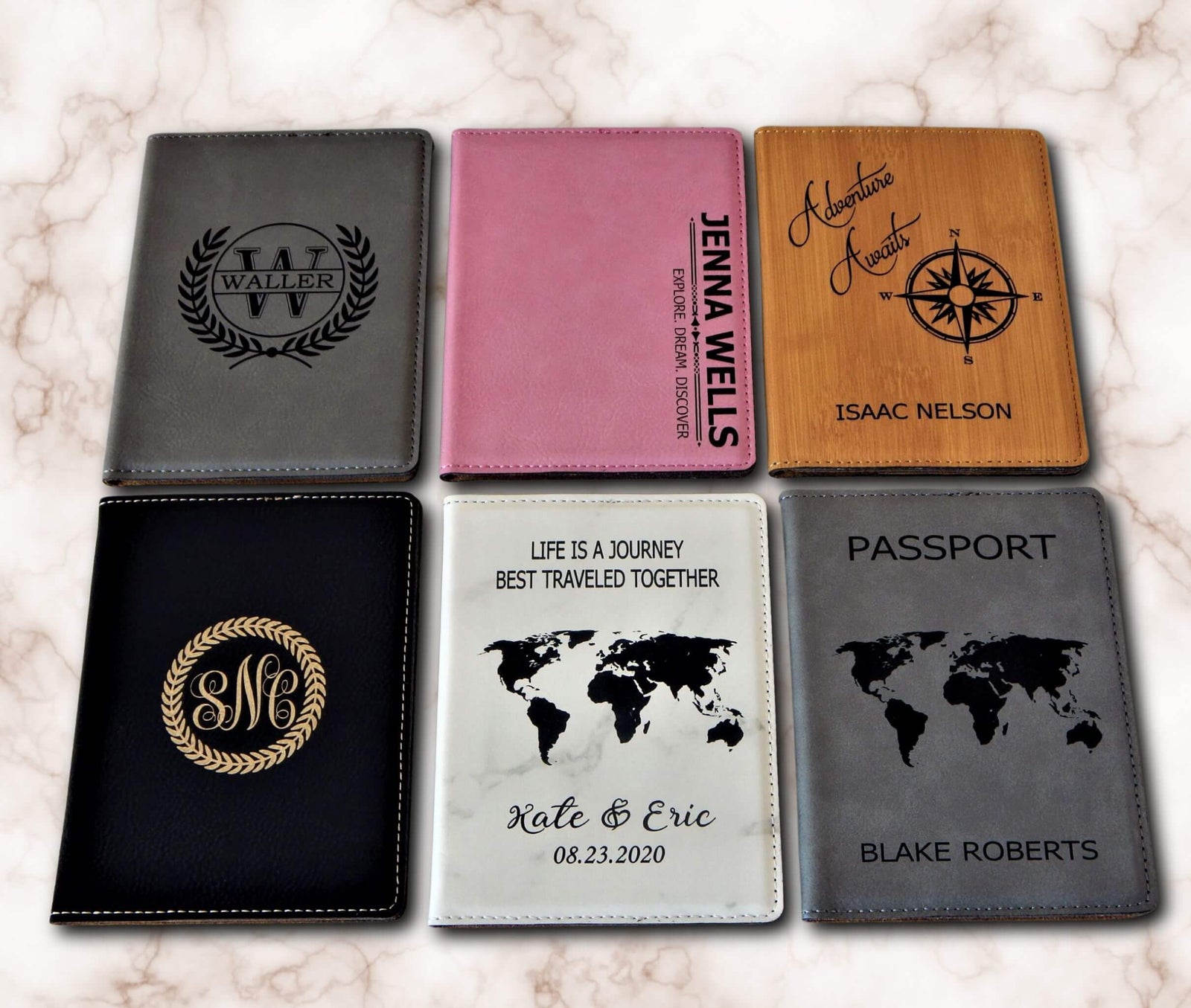 Personalized Passport Holder Wedding Gift for Couple PPGEG6