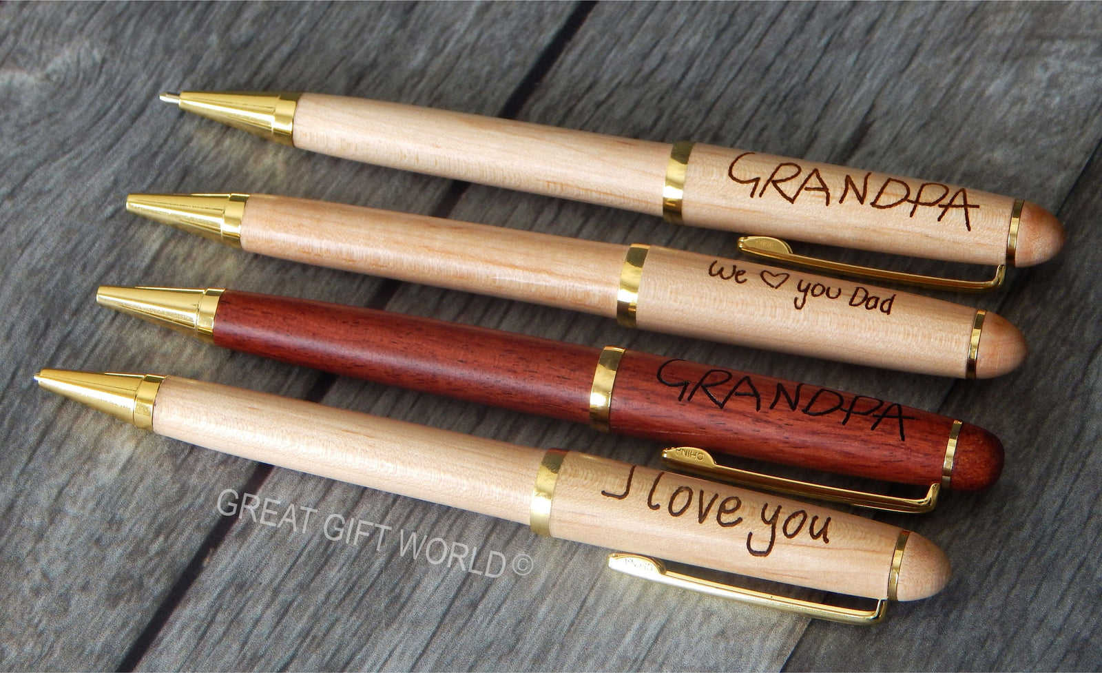 Engraved Handwriting Wood Pen: Custom Memory Keepsake