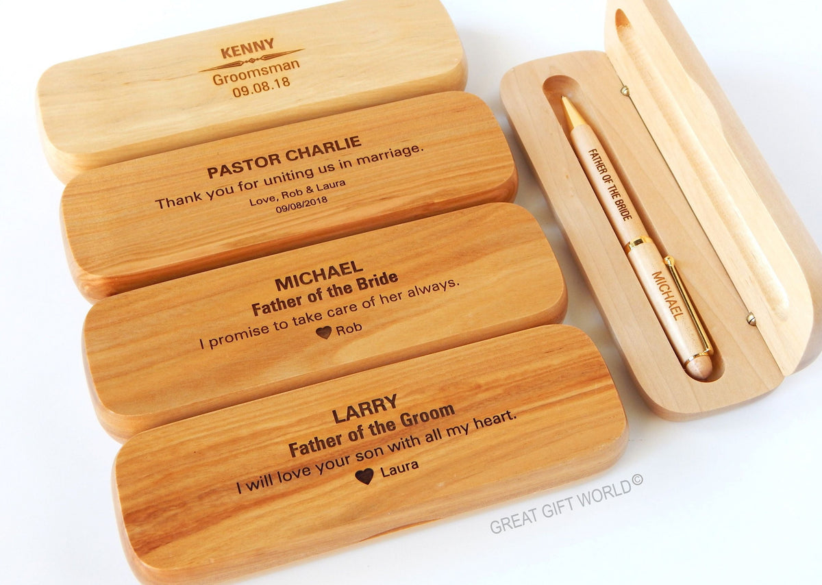 Groomsmen Gift Set | Personalized Wooden Pen | Best Man Gift