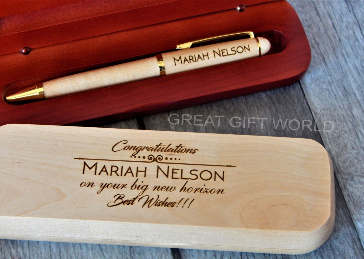 Custom Engraved Wood Pen Promotion New Job Gift