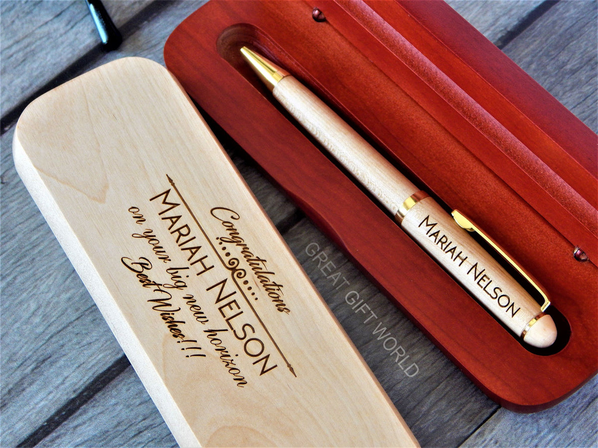 Custom Engraved Wood Pen Promotion New Job Gift