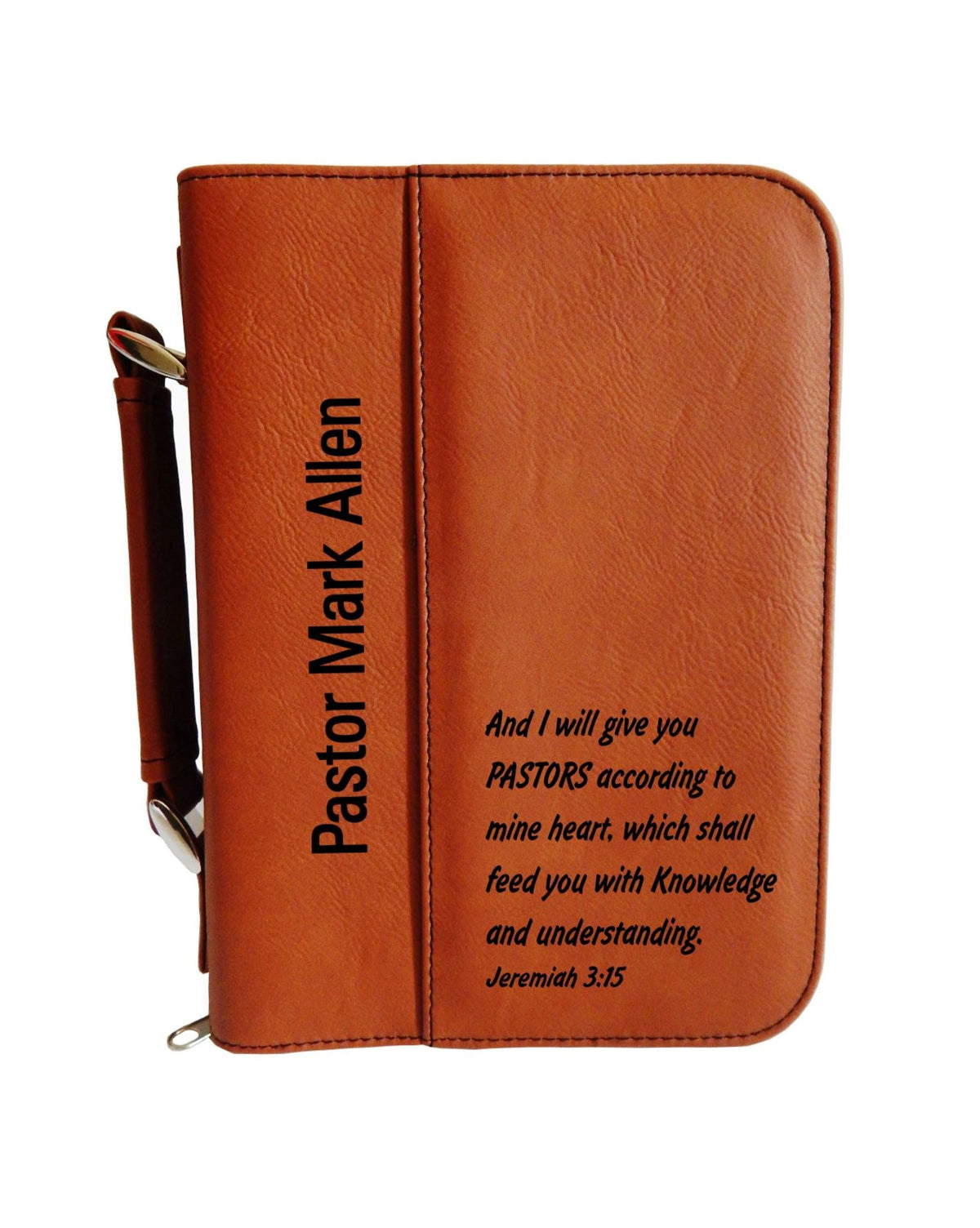 Personalized Leather Bible Cover Pastor Appreciation Gift,  BCL017