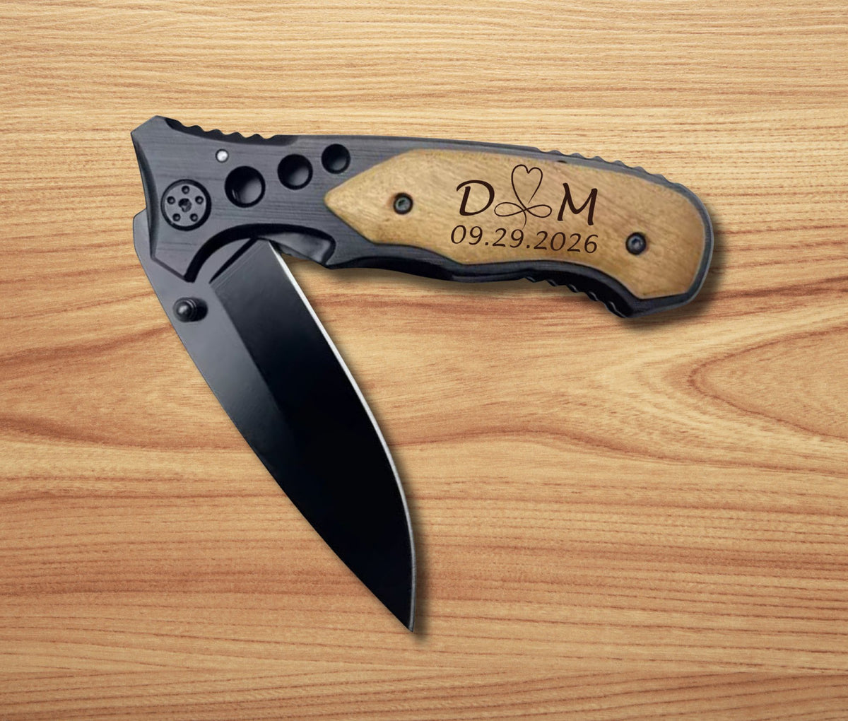 Engraved Pocket Knife | Personalized Boyfriend Anniversary Gift GGC9