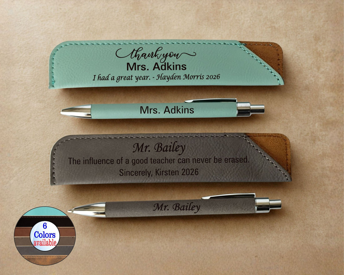 Custom Phd Supervisor Leather Pen and Case: Personalized Professor Gift LPC013
