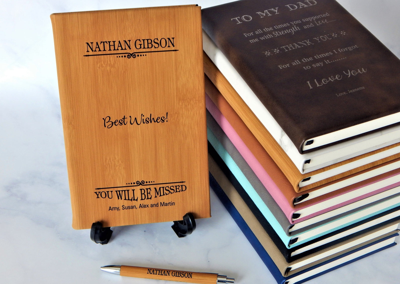 Leather Notebook Journal Gift for Coworker Going Away