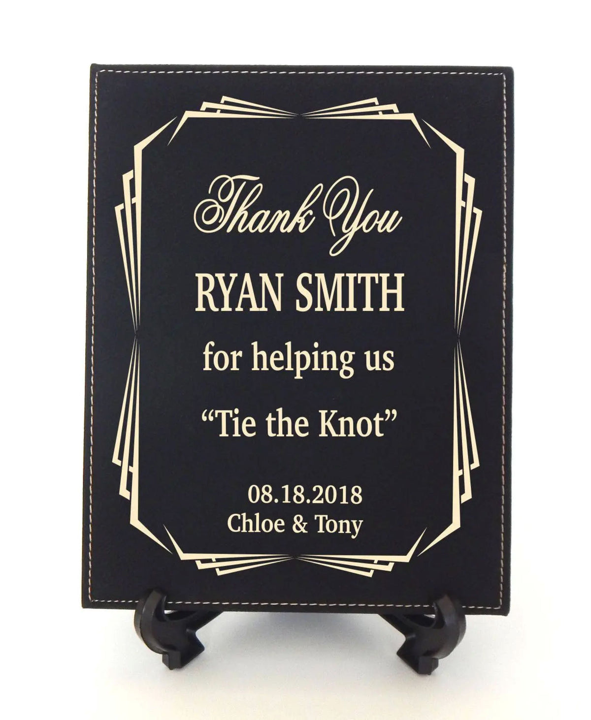 Wedding Thank you Gift for Officiant | Pastor Engraved Plaque