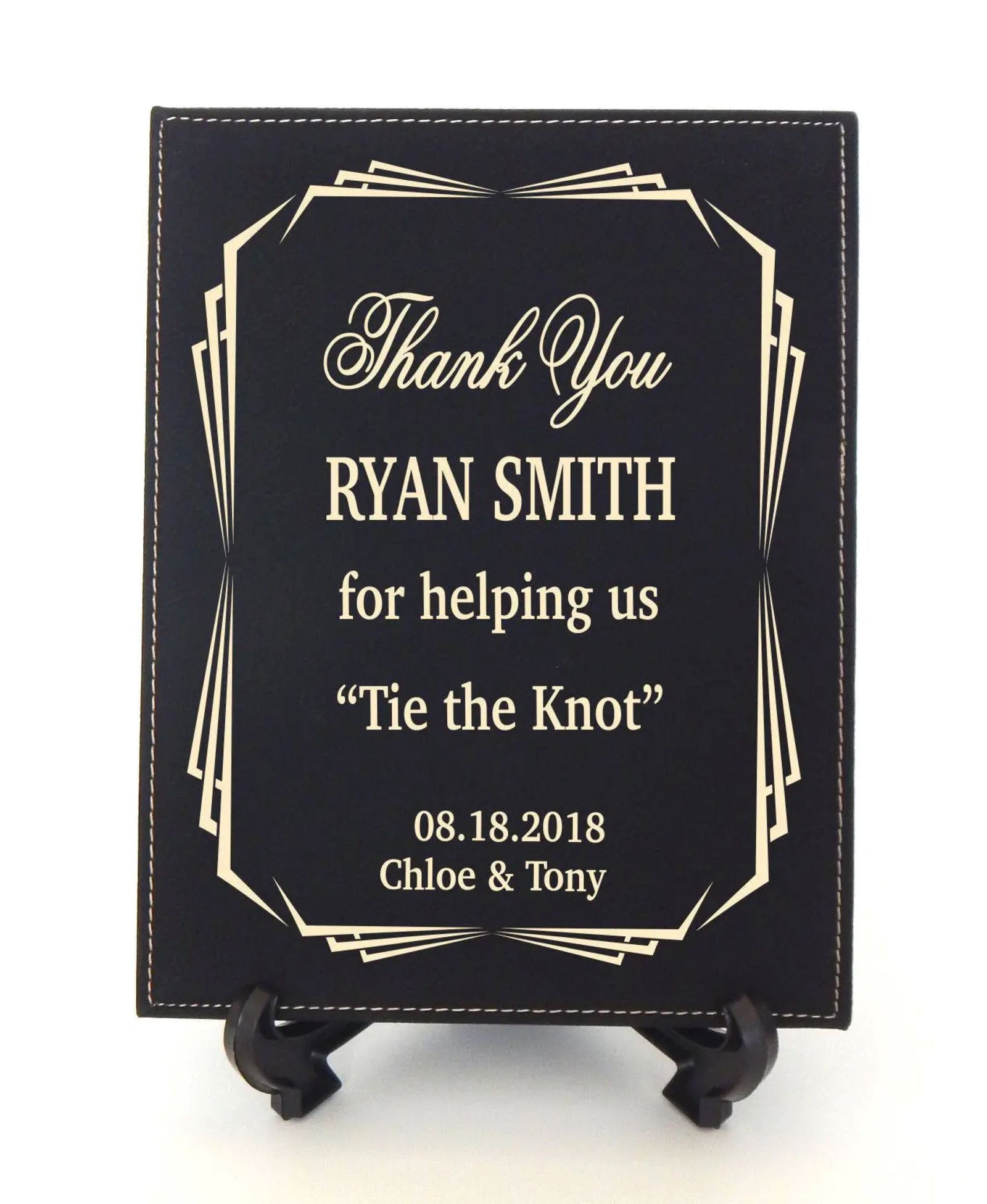 Wedding Thank you Gift for Officiant | Pastor Engraved Plaque