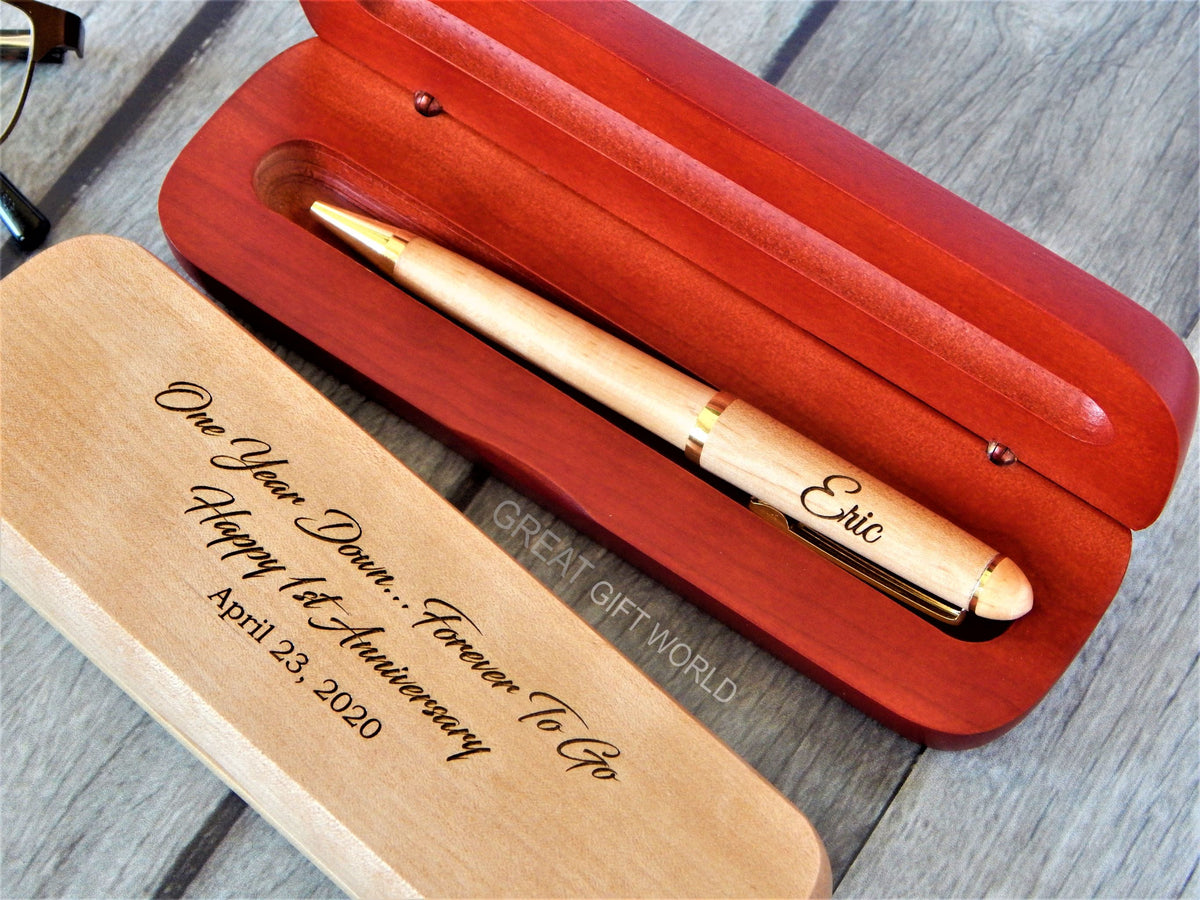 Anniversary Gift for Boyfriend | Husband Wood Pen