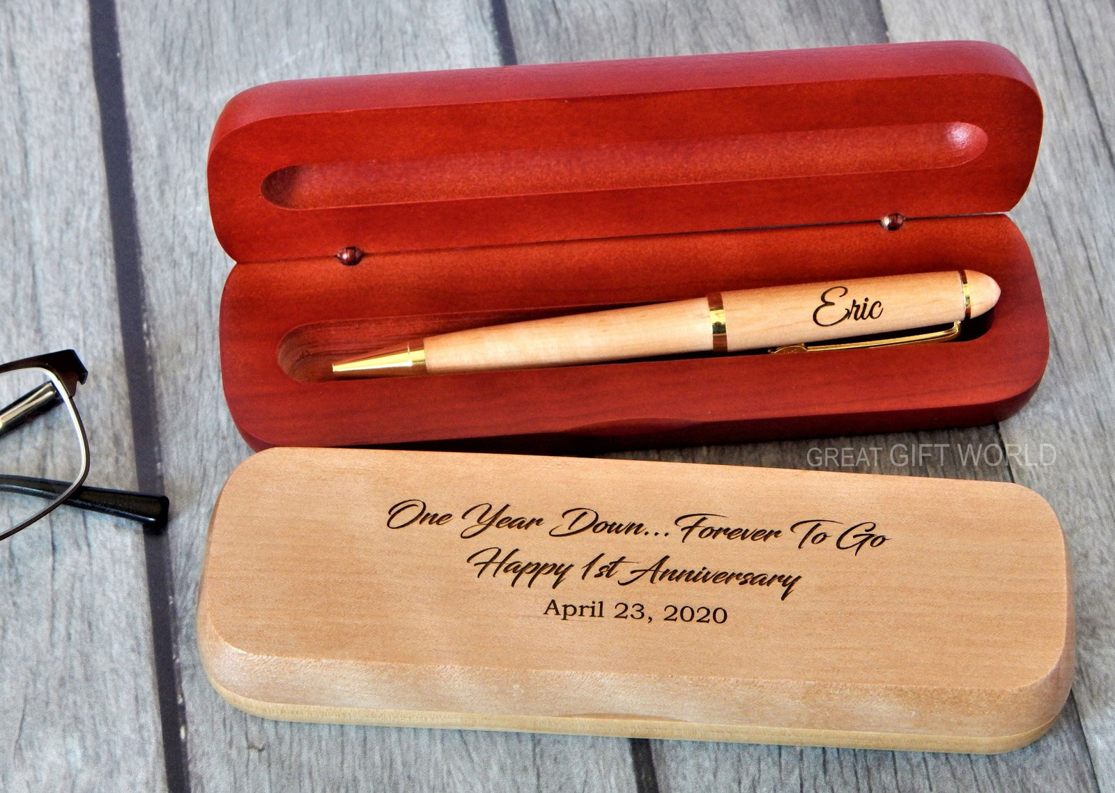 Anniversary Gift for Boyfriend | Husband Wood Pen