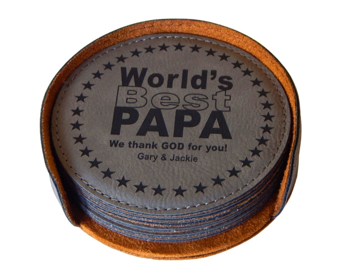 Grandpa Gift | Father&#39;s Day Gifts for Grandfather | Personalized Coasters