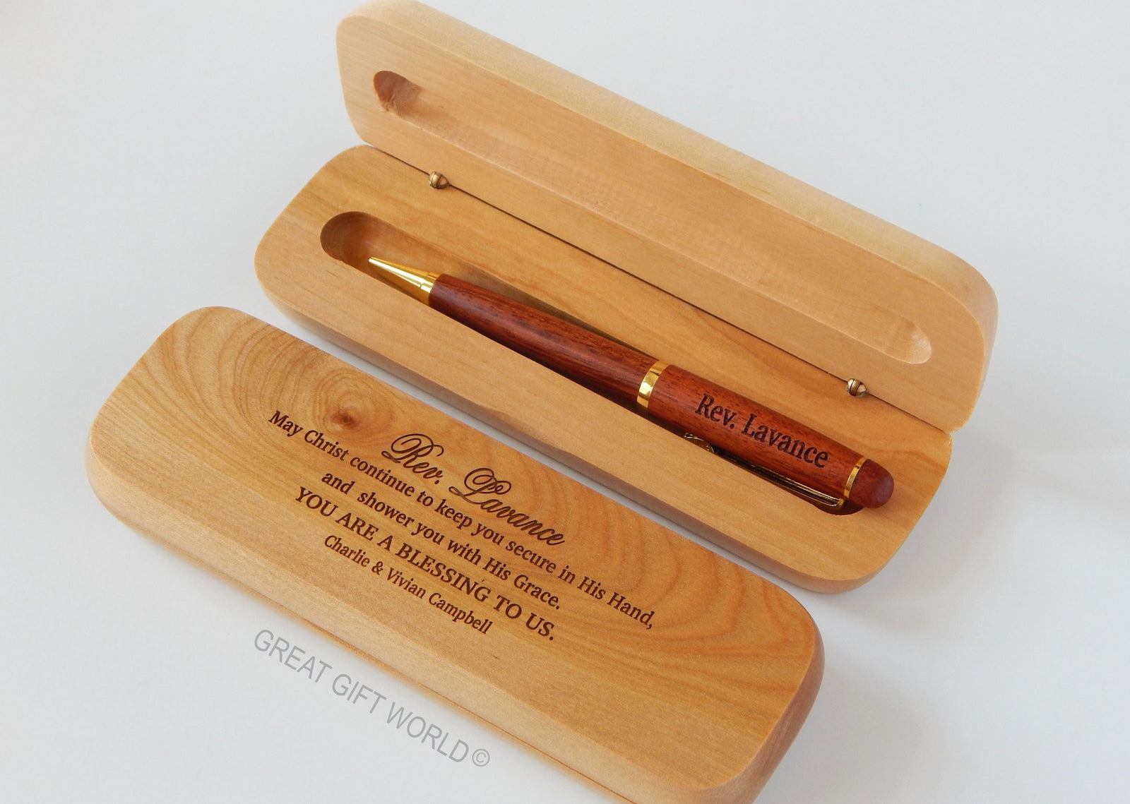 Personalized Wood Pen Gift for Pastor or Priest
