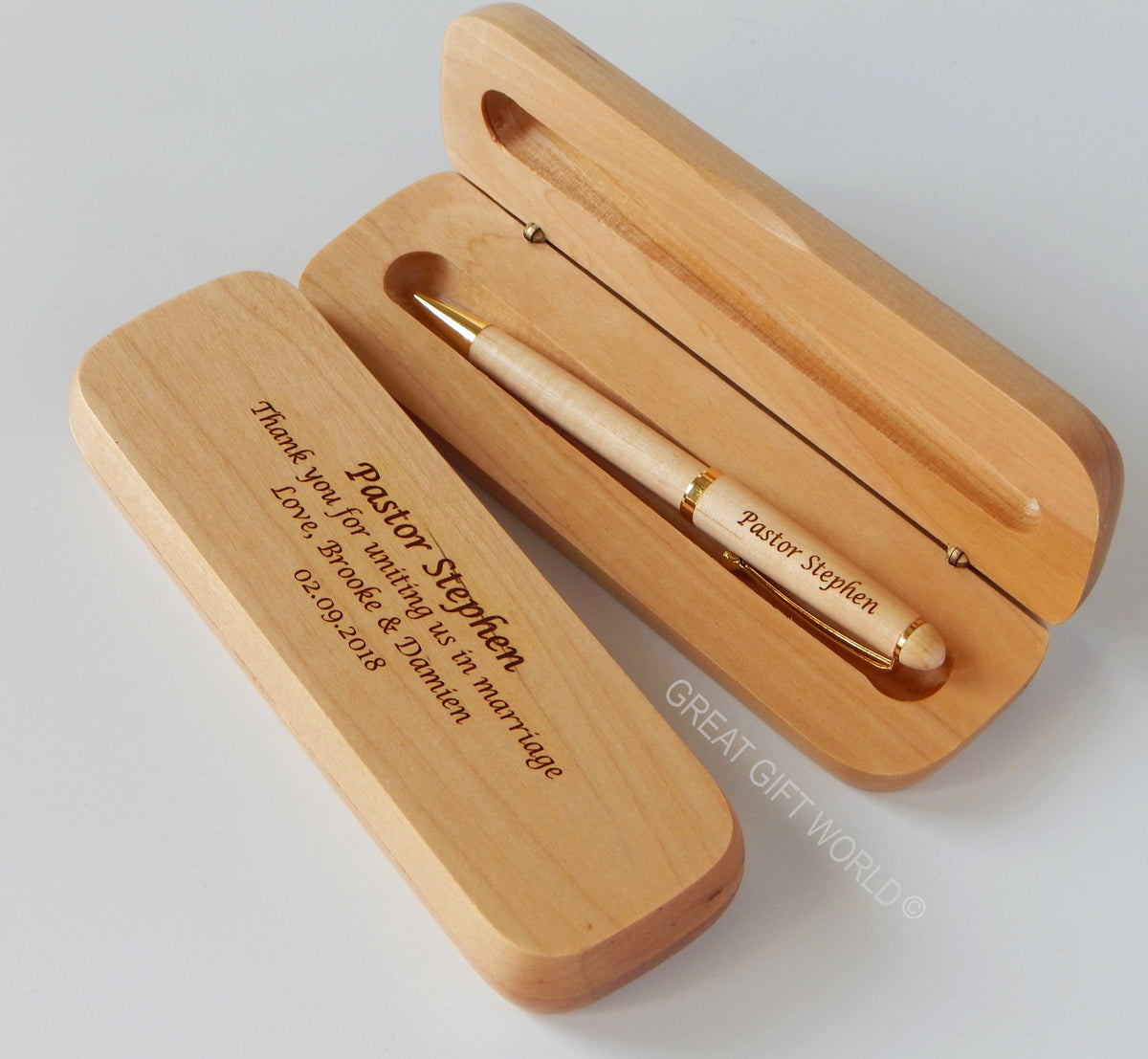 Personalized Wooden Pen | Wedding Officiant Gift | Pastor Gift